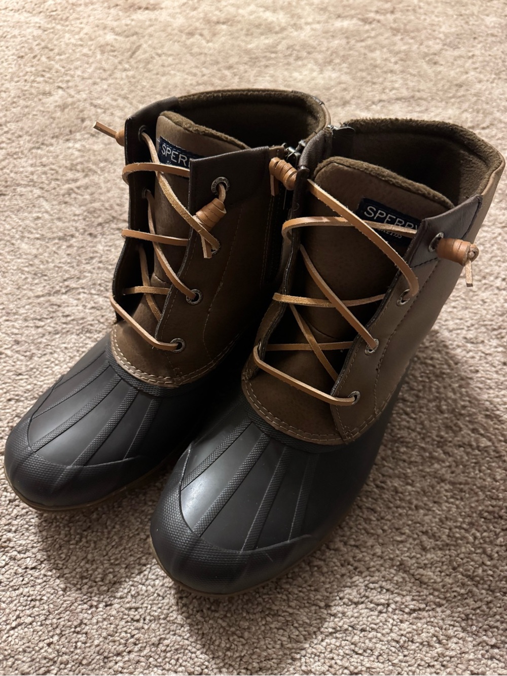 Women’s Sperry Dark Brown Duck Boots